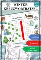 Vorschau - Arbeitsblätter - Winter Kreuzworträtsel DaZ DaF A1 A2 - Deckblatt
