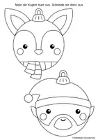 Vorschau - Mal- und Bastelvorlagen - Christbaumkugeln - Malvorlagen / Ausmalbilder - Seite 2
