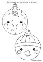 Vorschau - Mal- und Bastelvorlagen - Christbaumkugeln - Malvorlagen / Ausmalbilder - Seite 3