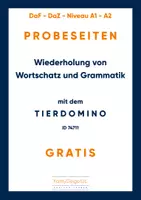 Vorschau - Arbeitsblätter - Personal-und Possessivpronomen der dritten Person Singular wiederholen für DaF A1-A2 - Deckblatt