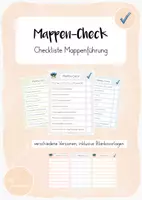 Vorschau - Merkblätter - Mappen-Check: Checkliste Mappenführung - Deckblatt