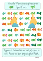 Vorschau - Arbeitsblätter - Tipsi Fisch - Visuelle Wahrnehmung trainieren #silvesterknaller23 - Deckblatt