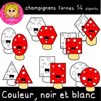 Aperçu - Cliparts/Visuels - cliparts 14 champignons formes - Page de couverture