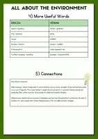 Vorschau - Arbeitsblätter - Environment Vocabulary List + Exercise + Don't say it / Explain it don't name it - Seite 2