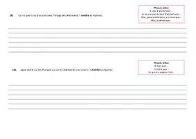 Vorschau - Arbeitsblätter - Texte Clichés Francais Allemands + AB + Set de Table / Vorurteile - Seite 3