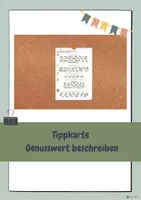 Vorschau - Arbeitsblätter - Den Genusswert beschreiben - Tippkarte - Deckblatt