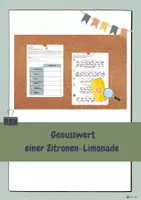 Vorschau - Arbeitsblätter - Den Genusswert untersuchen - Beispiel Zitronen-Limo - Deckblatt