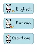 Vorschau - Poster - Stundenplanschilder Panda - Seite 3