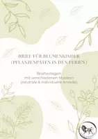 Vorschau - Anderer Materialtyp - Blumenkind, Pflanzenpate, Brief - Deutsch, Ferienzeit, Aufgabe - Deckblatt