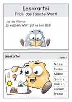 Vorschau - Stationenlernen - Lesekartei - 1. Klasse - Leseförderung - Lesespiel - Freiarbeit - Seite 3
