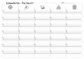 Vorschau - Arbeitsblätter - Lernwörterfaltblatt - Winter - Freebie - Seite 3