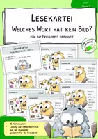 Vorschau - Stationenlernen - Lesekartei - 1. Klasse - Leseförderung - Lesespiel - Freiarbeit - Deckblatt