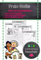 Vorschau - Arbeitsblätter - FRAU HOLLE - differenzierte Arbeitsblätter mit Buchstabeneinführung Hh (Klasse 1 und 2) - Deckblatt