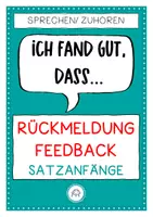 Vorschau - Poster - Rückmeldung. Feedback geben im Unterricht - Deckblatt