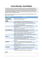 Vorschau - Arbeitsblätter - Innerer Monolog - Kontrollbogen - Seite 1