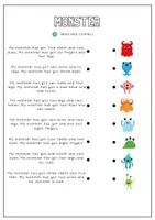 Vorschau - Arbeitsblätter - My Body - Monster Body Beschreibungen lesen Englisch - Seite 2
