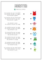 Vorschau - Arbeitsblätter - My Body - Monster Body Beschreibungen lesen Englisch - Seite 3