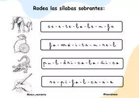 Vista previa - Hojas de trabajo - CUADERNO CON EJERCICIOS DISLEXIA - página 3