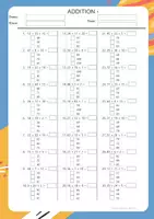 Vorschau - Arbeitsblätter - Mathematik - 30 Additionen - Digital, Papierlos ausfüllbar - Seite 1