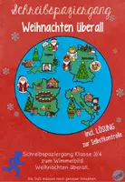 Vorschau - Arbeitsblätter - Schreibspaziergang Weihnachten überall Wimmelbild 3/4 - Deckblatt