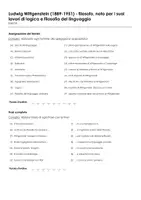 anteprima - Esercizi - Ludwig Wittgenstein (1889-1951) - filosofo, noto per i suoi lavori di logica e filosofia del linguaggio - Pagina 1