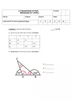 Vorschau - Klassenarbeiten - Klasse 7 KA Geometrie/Dreiecke (3-Fach differenziert) - Deckblatt