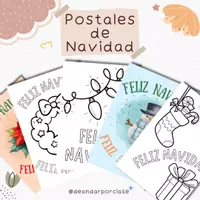 Vista previa - Manualidades / Dibujos para colorear - Postals de Nadal - Portada