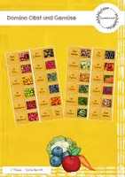 Vorschau - Spiele - Obst und Gemüse Domino - Deckblatt
