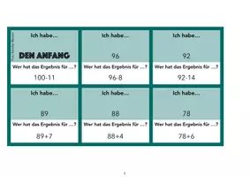 Vorschau - Spiele - Ich habe Wer hat Rechenkarte-ZR100_SUB:AD-ZÜ-Karten - Deckblatt