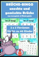 Vorschau - Spiele - Brüche Bingo - unechte und gemischte Brüche - Deckblatt