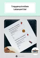 Vorschau - Arbeitsblätter - Treppenschreiben Lebensmittel - Deckblatt