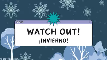 Aperçu - Jeux - Attention ! L'hiver en espagnol! - Page de couverture