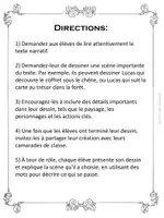 Aperçu - Apprentissages en autonomie - Je lis et je dessine - 2 textes / Read and Draw - Page 1