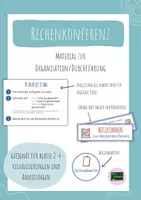 Vorschau - Anderer Materialtyp - Rechenkonferenz / Mathekonferenz Material zur Organisation - Deckblatt