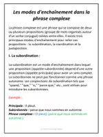 Aperçu - Préparation de séance / Séance complète - Les modes d'enchaînement dans la phrase complexe - French Grammar - Page de couverture