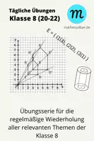 Vorschau - Arbeitsblätter - Übungsstunden/Vertretungsstunden Mathe Kl. 8 RS Nr. 20-22 - Deckblatt