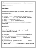 Aperçu - Préparation de séance / Séance complète - Pronoms relatifs - Explications et exercices corrigés / French Relative Pronouns - Page 2