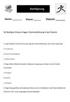 Vorschau - Arbeitsblätter - 40 Multiple-Choice-Fragen Flammenfärbung in der Chemie - Seite 1