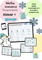 Vorschau - Unterrichtsreihen - Interaktiv Winter Mathe 1.Klasse, ZR 10, ZR 20 ohne ZÜ - Deckblatt