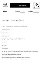 Vorschau - Arbeitsblätter - 40 Multiple-Choice-Fragen: Alkohole im Fach Chemie - Seite 1