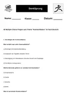 Vorschau - Arbeitsblätter - 40 Multiple-Choice-Fragen zum Thema Kommunikation im Fach Deutsch - Seite 1