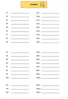 Vorschau - Arbeitsblätter - Numbers 0-103 (Zahlen Vokabelentlastung) - Seite 2