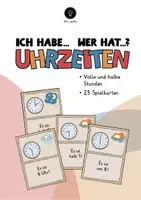 Vorschau - Spiele - Ich habe...Wer hat...? Die Uhr - Volle und halbe Stunden - Deckblatt
