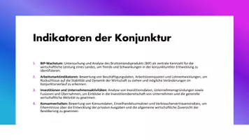 Vorschau - Unterrichtsreihen - Präsentation: Indikatoren der Konjunktur (Arbeitsmarkt | Bruttoinlandsprodukt | Investitionen | Unternehmen | Konsum) - Seite 2