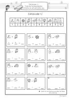 Vorschau - Arbeitsblätter - Mathe 1.Klasse Rechnen, Rätsel, Zahlencode Arbeitsblätter - Seite 1