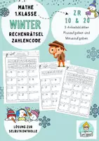 Vorschau - Arbeitsblätter - Mathe 1.Klasse Rechnen, Rätsel, Zahlencode Arbeitsblätter - Deckblatt