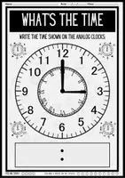 Aperçu - Feuilles d'exercices - 30 PAGES THE TIME - Mathematics Worksheet - HANDWRITING - Page 3