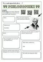 Vorschau - Arbeitsblätter - Steckbrief / Arthur Schopenhauer - Deckblatt