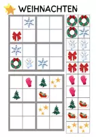 Vorschau - Mal- und Bastelvorlagen - Bilder-Sudokus zum Thema Weihnachten (Grundschule) - Seite 3