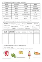Vorschau - Arbeitsblätter - Arbeitsblatt zum Thema comida - Seite 3